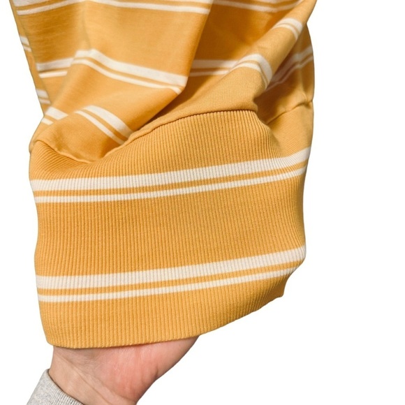 Garnet Hill Cowl Neck Knit Tunic Yellow Stripe Tencel Womens Small EUC - Picture 8 of 8